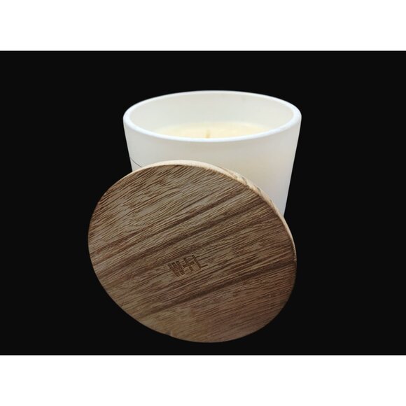 Wolf Lamb W L Rose Water Essential Oils 13 Oz Candle Wooden Lid Frosted Glass Ja - Picture 3 of 13